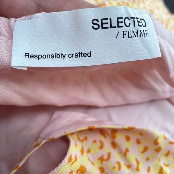 SELECTED Femme NWT Slfjalina strappy tank top keyhole back in pink chalk sz 6 - Picture 6 of 9